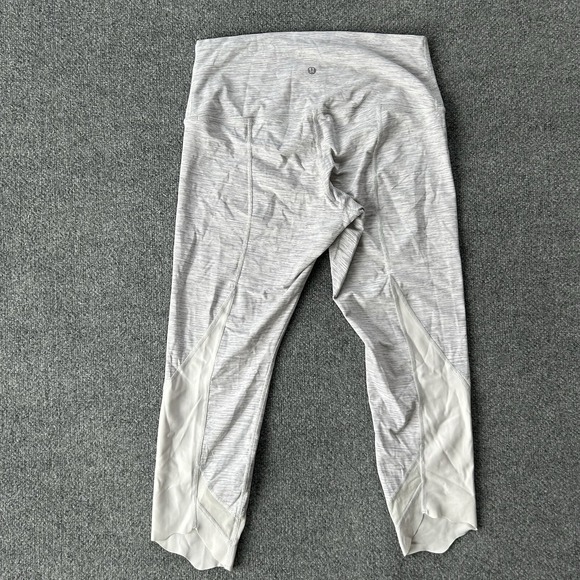 Lululemon Legging Women 12 Wunder Under Scalloped Hem High Rise Crop 32X24 Lulu - Picture 11 of 14